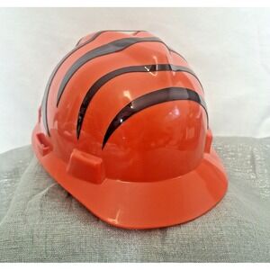 NFL Bengals V-Gard Hard Hat Medium MSA Safety Works Class E Type 1 Orange Black